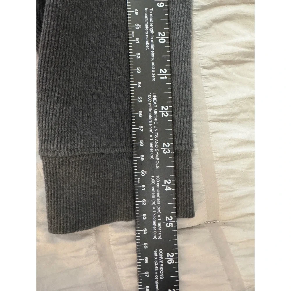 Blue Uomo Gray Quarter Zip Pullover Sweater‎ Elbow Patch Long Sleeve XL